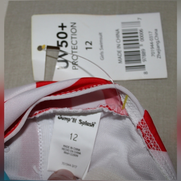 NWT. Red, white, and blue one-piece swimsuit. 12. - Picture 6 of 8